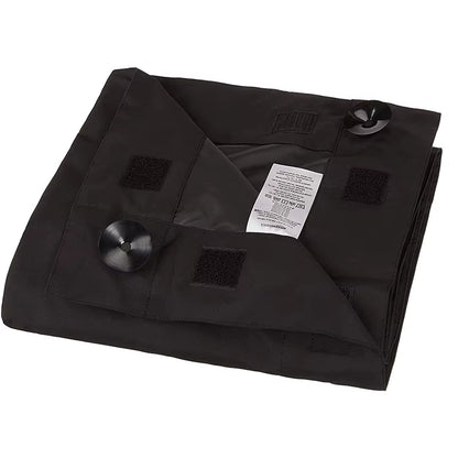 Amity Multifunctional Portable Suction Cup Blackout Curtains in Elegant Black Polyester for Home and Office