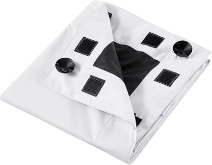 Amity Multifunctional Portable Suction Cup Blackout Curtains in Elegant Black Polyester for Home and Office