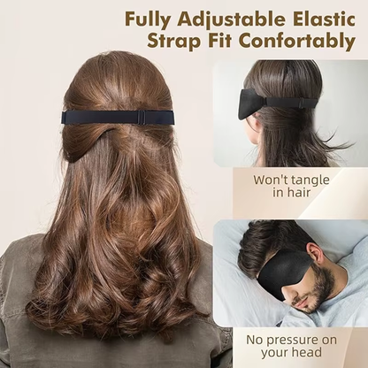 Weighted Blackout Sleep Mask for All Sleepers: Perfectly Weighted, Gentle Pressure, Soothing Eye Mask