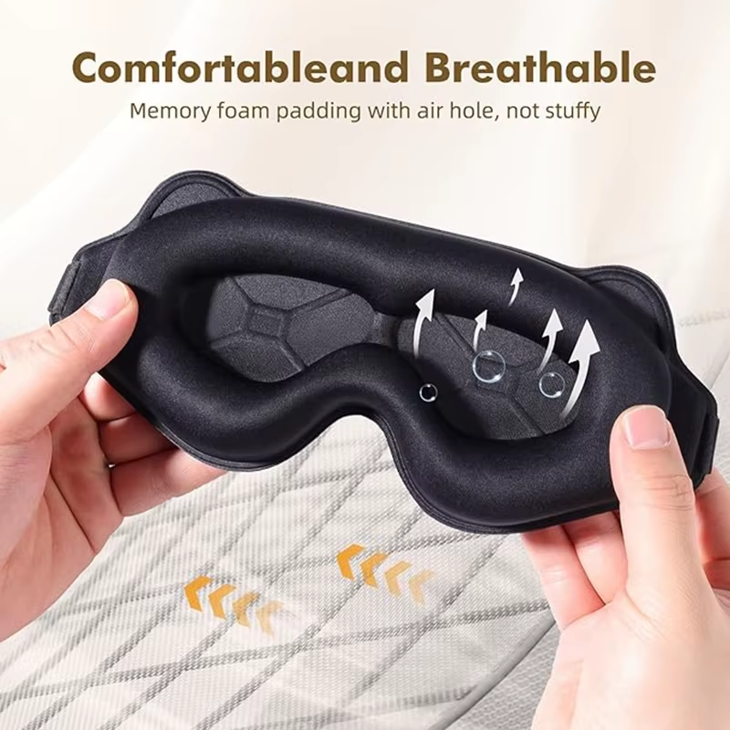 Weighted Blackout Sleep Mask for All Sleepers: Perfectly Weighted, Gentle Pressure, Soothing Eye Mask